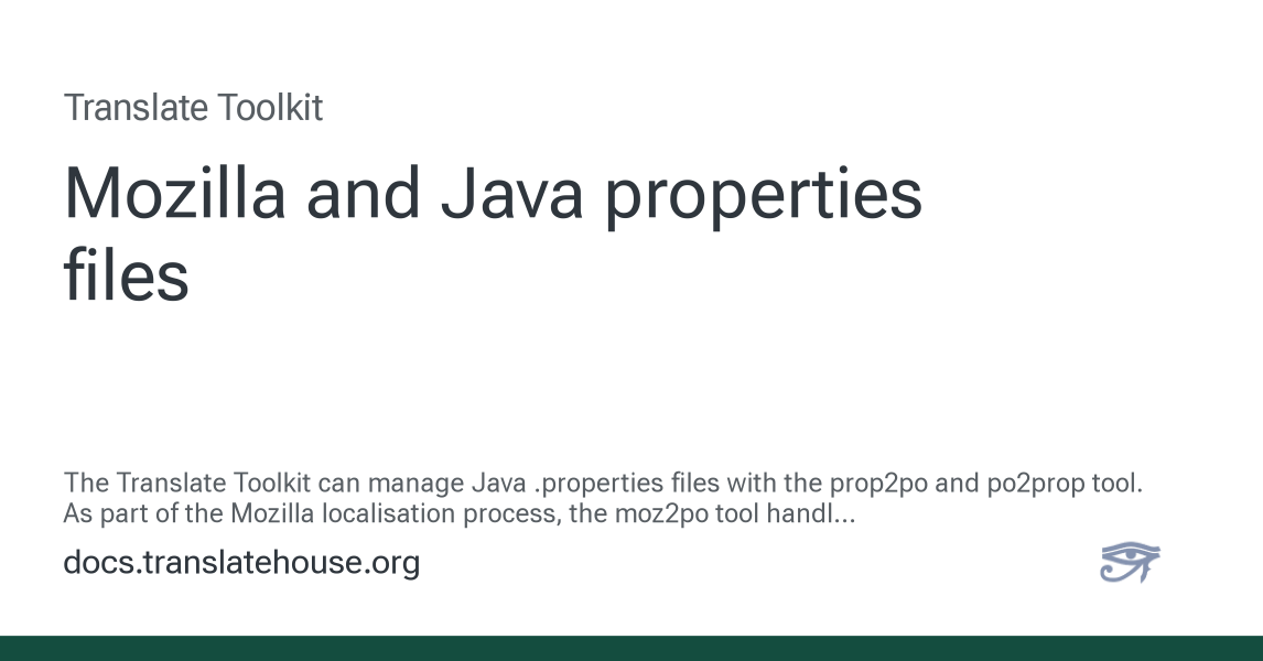 Mozilla and Java properties files - Translate Toolkit 3.19.14 documentation