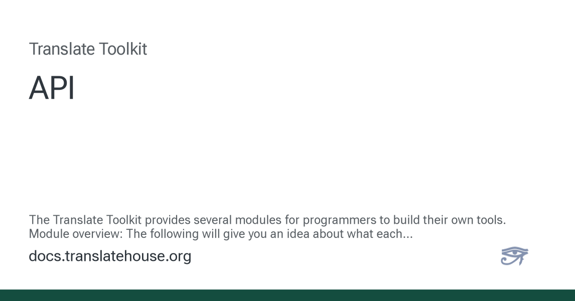 API - Translate Toolkit 3.19.15 documentation